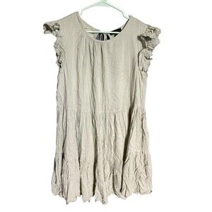 House of Harlow 1960 Sage Ruffle Mini Dress Size SMALL Boho Chic Beachy Casual